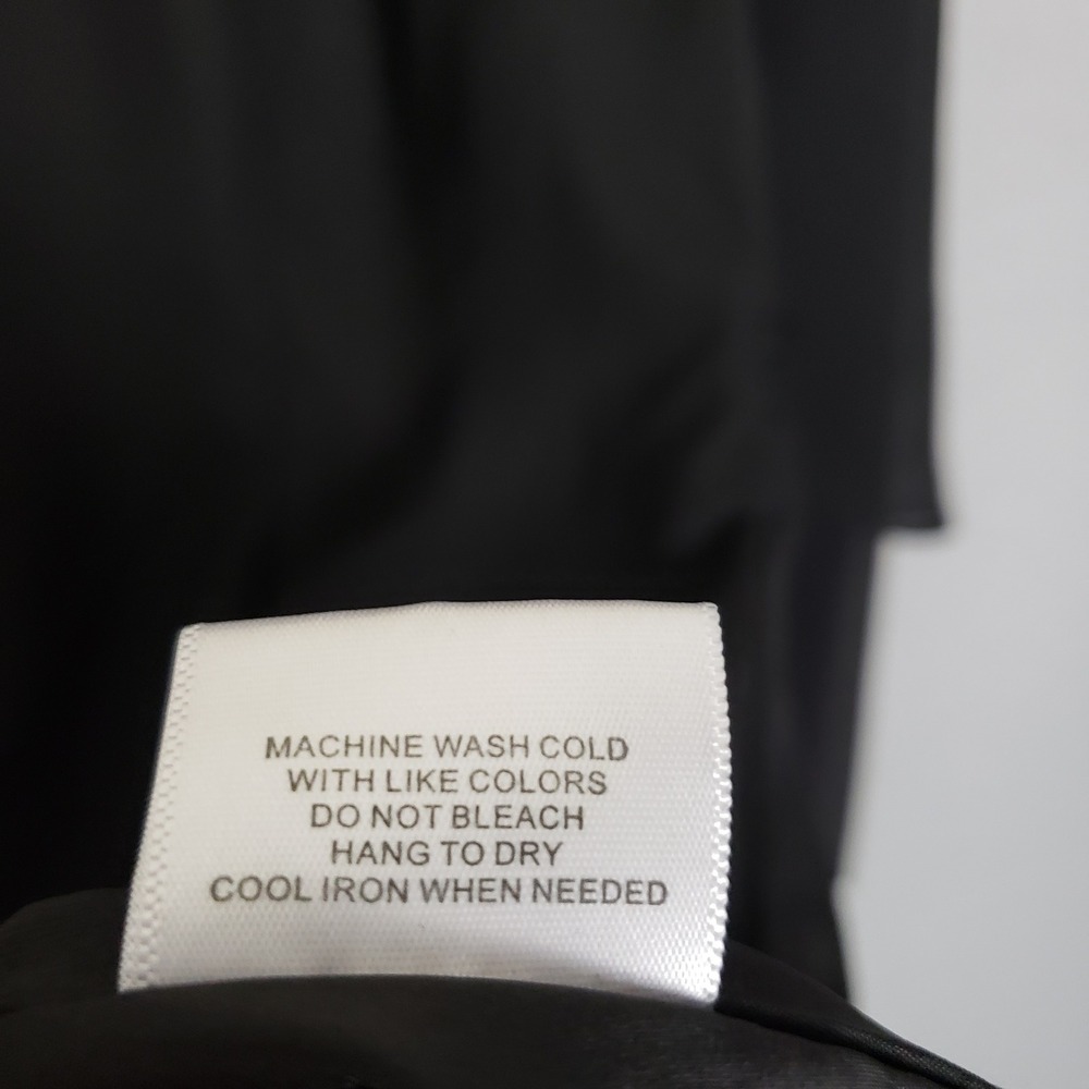ModCloth Size L Chiffon Layered Cape Dress Black Midi Whimsigoth Cocktail Party - Picture 8 of 9